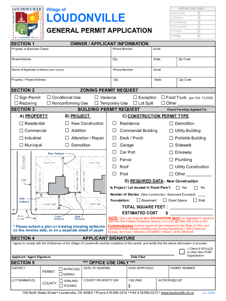  Building Permit Zoning Application 2021-2024