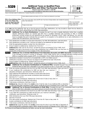About Form 5329, Additional Taxes on Qualified Plans Including IRAs 2022- 2023