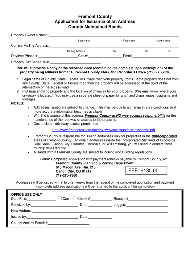 Fremontco Combuildingbuilding DepartmentBuilding DepartmentFremont County, Colorado  Form