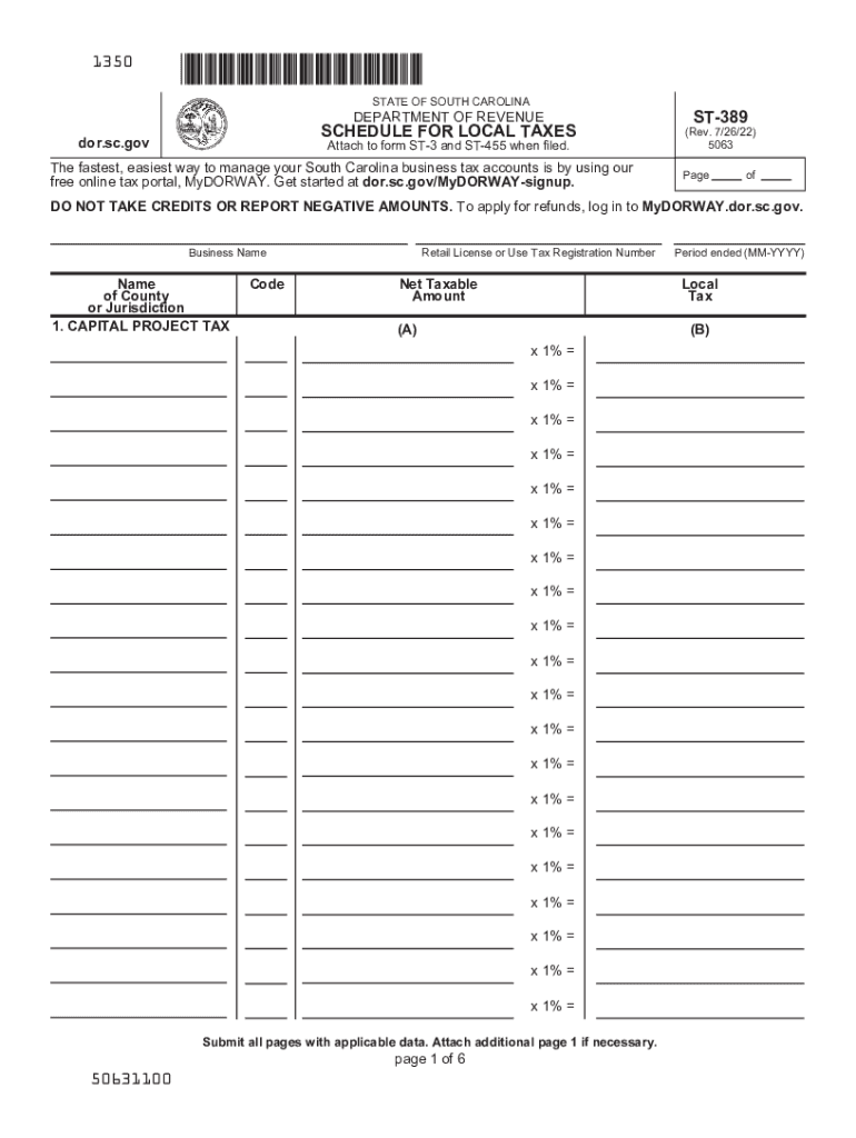  1350 STATE of SOUTH CAROLINA DEPARTMENT of REVENUE SCDOR 111 TAX 2022-2024