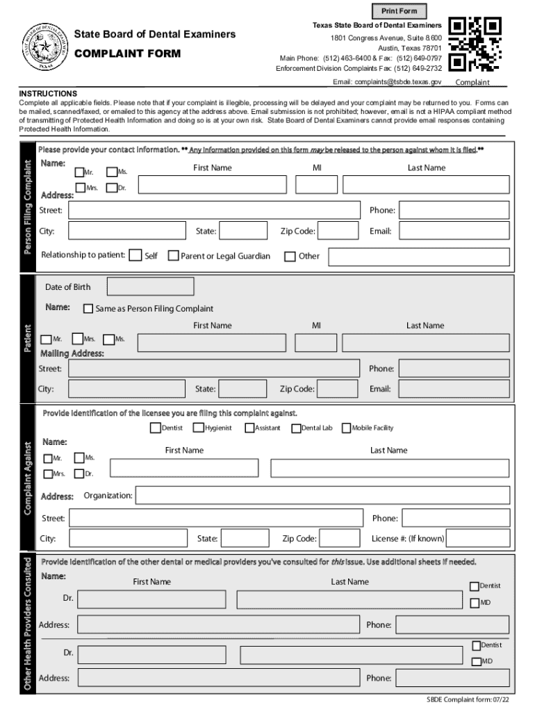 Print E CertificateTexas State Board of Dental Examiners  Form