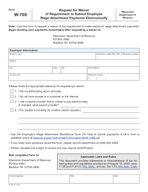 WI DoR W 700 Fill Out Tax Template Online US Legal Forms 2022-2023