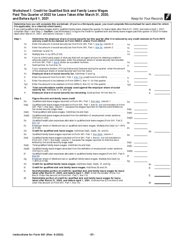 Instructions for Form 941 Rev June Instructions for Form 941, Employer&#039;s QUARTERLY Federal Tax Return