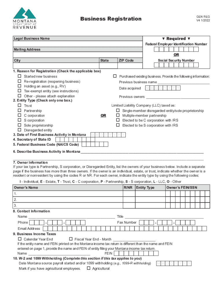 MT Gen Reg Form