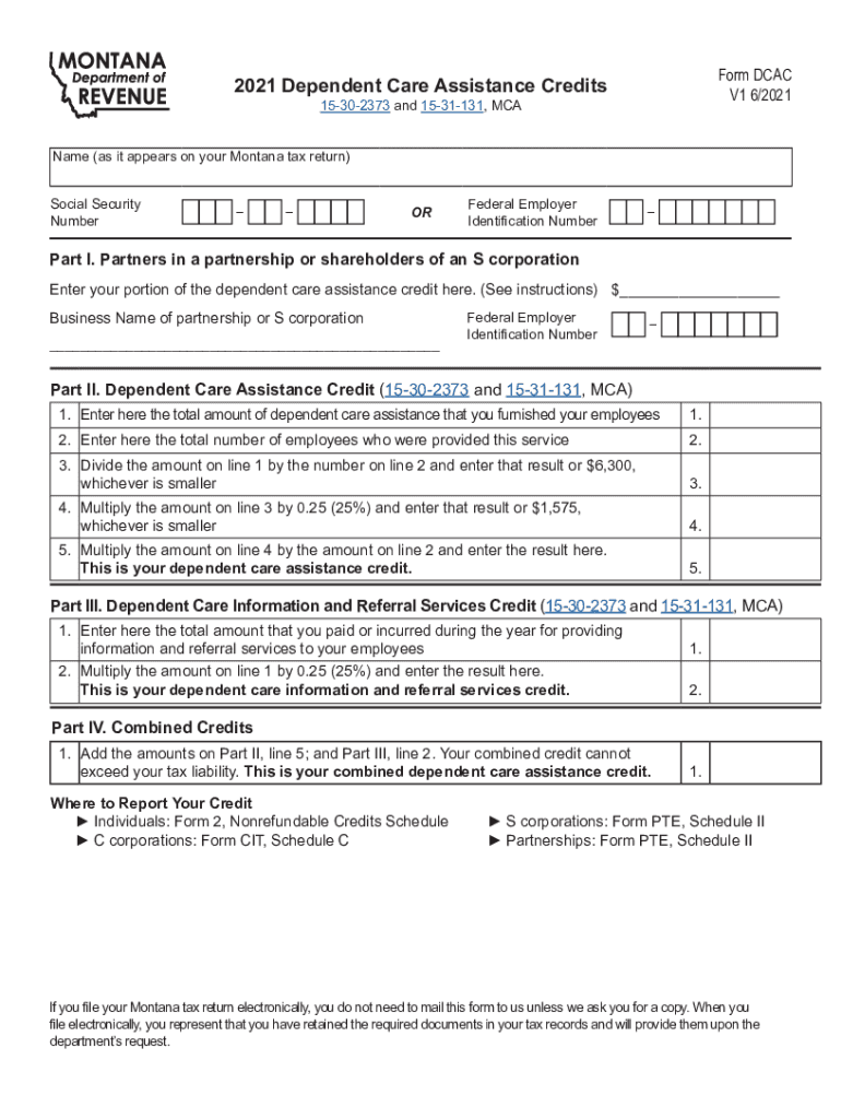  MT DoR DCAC Form 2021-2024