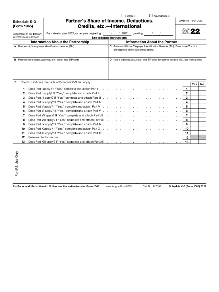  Schedules K 2 and K 3 Frequently Asked Questions Forms 1065, 1120S 2022