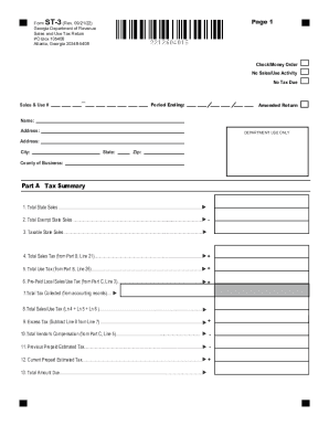 Ga Sales And Use Tax - Fill Out and Sign Printable PDF Template | signNow
