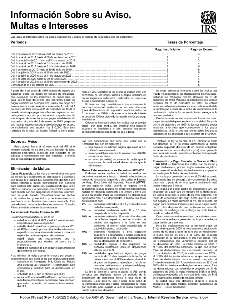  InteresesInternal Revenue Service IRS Tax Forms 2022