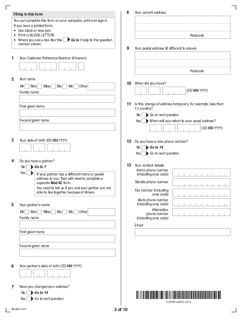  MOD AC 2212 Form 2022-2024