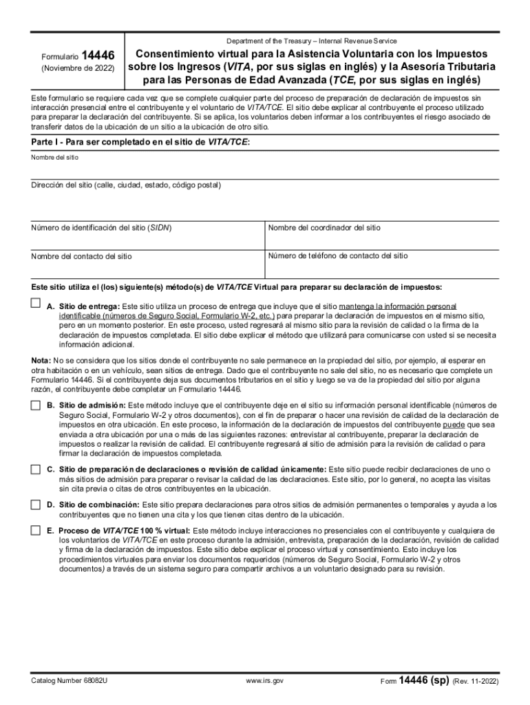  Form 14446 Department of the Treasury Internal RevenueForm 14446 Department of the Treasury Internal Revenue14446 Consentimiento 2022-2024