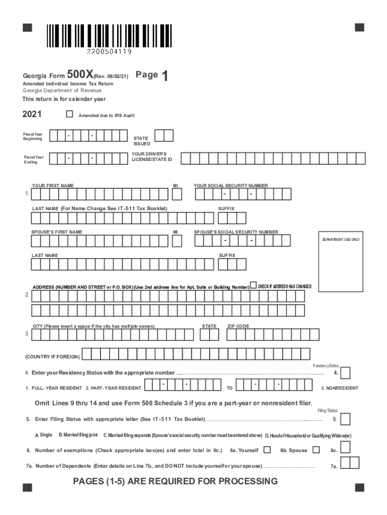  500X Print Form 2021