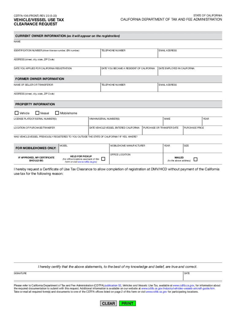  Exemptions &amp;amp; Exclusions Vehicles, Vessels, Aircraft CDTFAApply for Tax Clearance Online Using ETax Clearance ETC Revenue 2022-2024