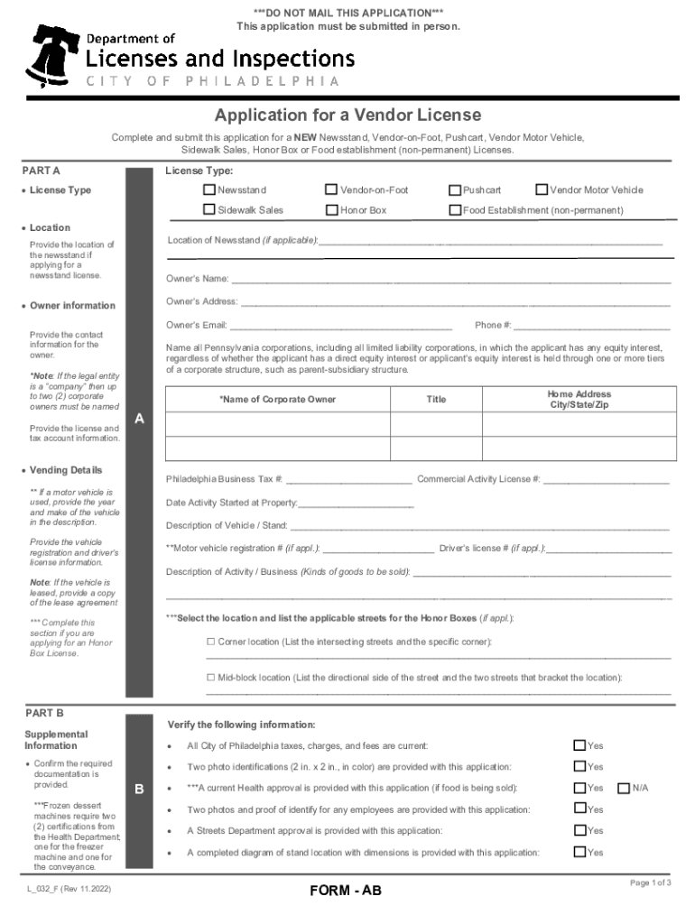 Licenses and Inspections Homepage City of Philadelphia  Form