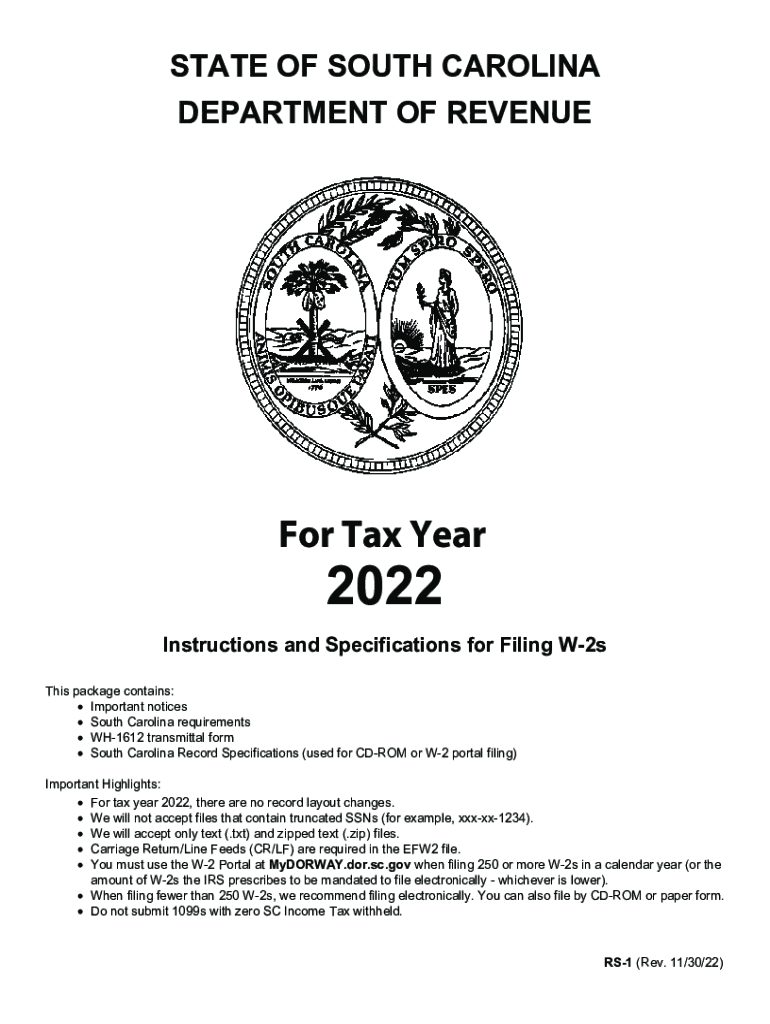  for Tax Year SC Department of Revenue SC GOV 2022-2024