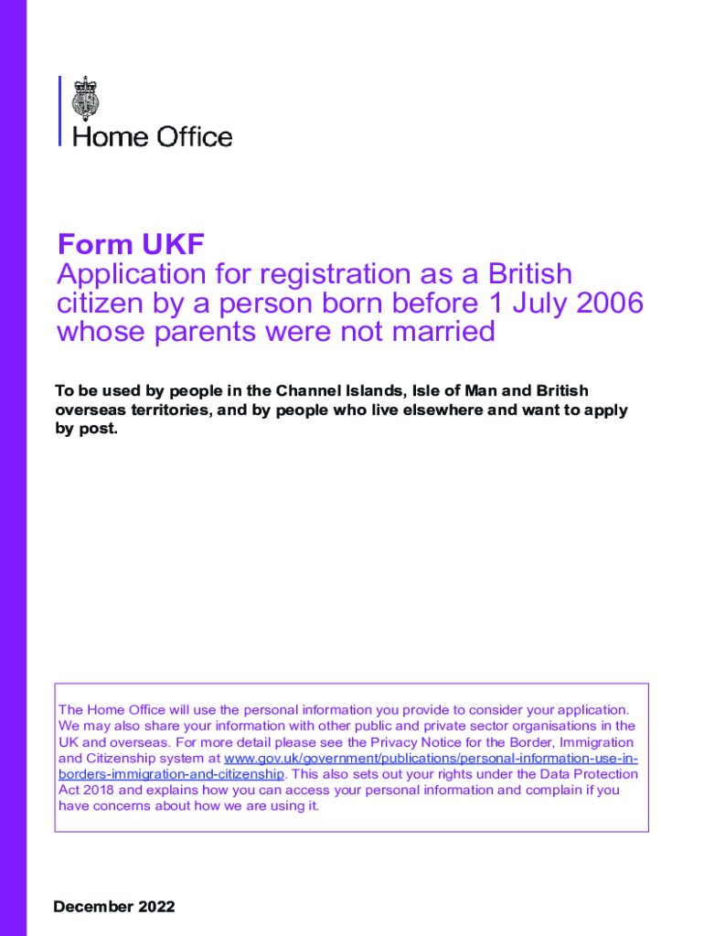 Documents Pubdocumentform Ukf Application ForForm UKF Application for Registration as a British Citizen by