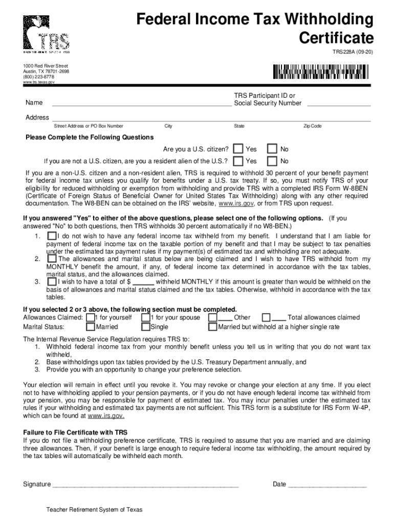  TRS Forms Teacher Retirement System of Texas 2022-2024