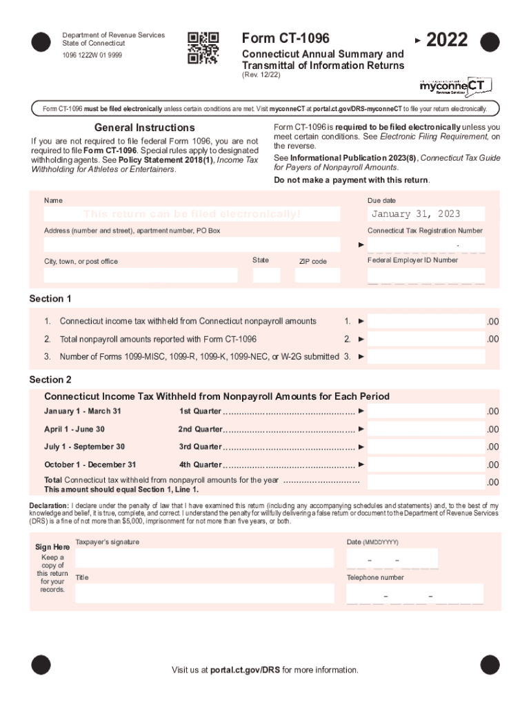  Form CT 1096 ConnecticutForm CT 1096 2021Form CT 1096 ConnecticutForm CT 1096 Connecticut 2021