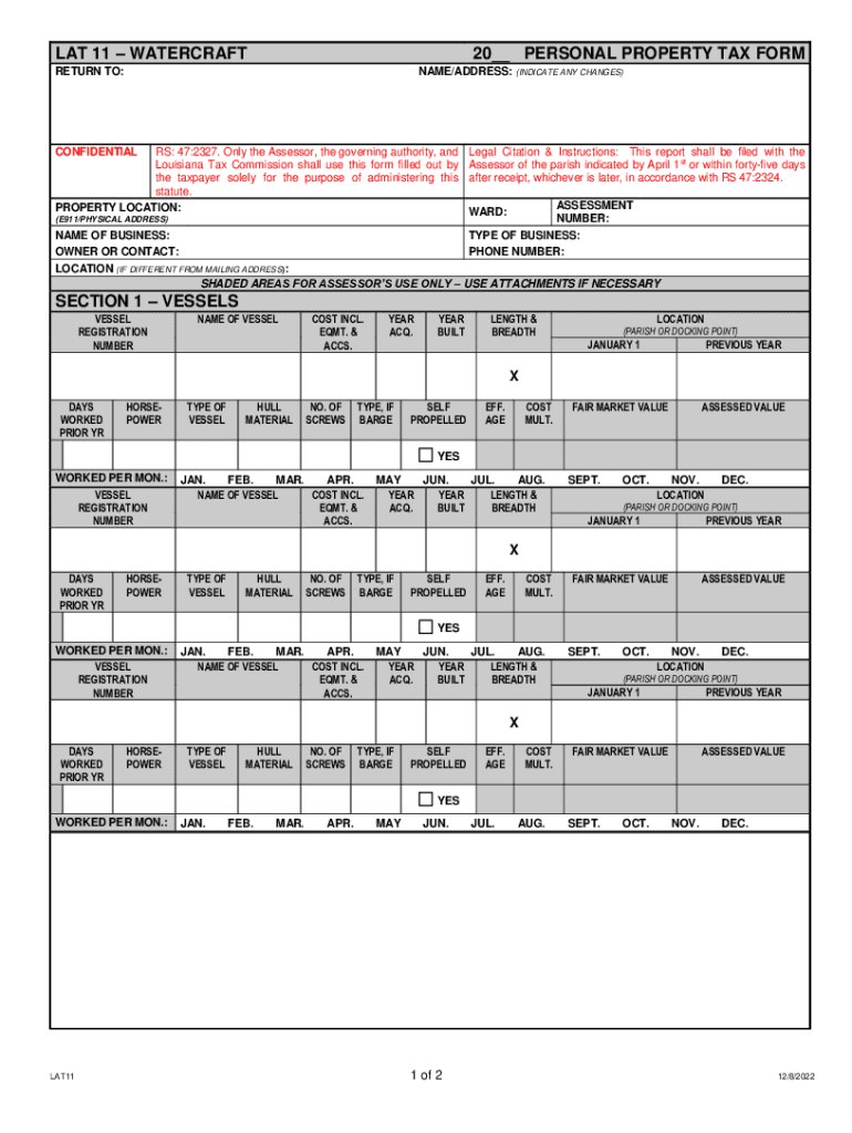  LA LAT11 Fill Out Tax Template Online US Legal Forms 2022-2024
