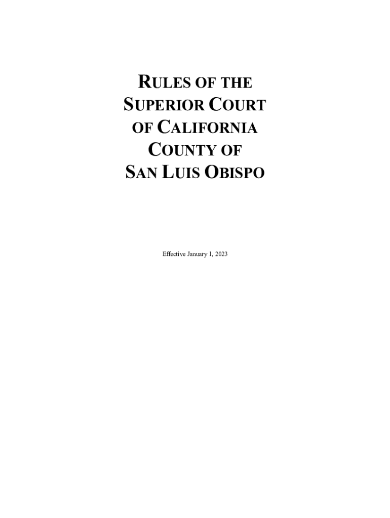  Home Superior Court of California County of San Luis Obispo 2023-2024