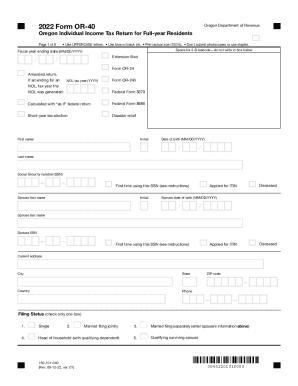 Oregon Income Tax - Fill Out and Sign Printable PDF Template | signNow