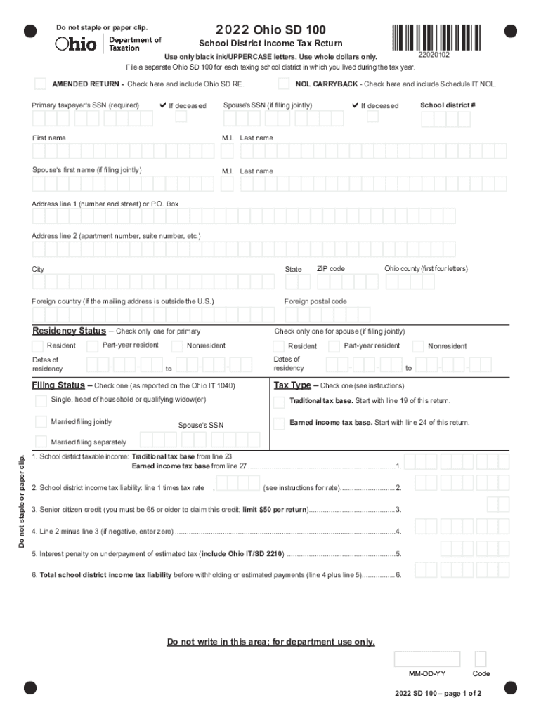  Ohio Department of Taxation 2022-2024