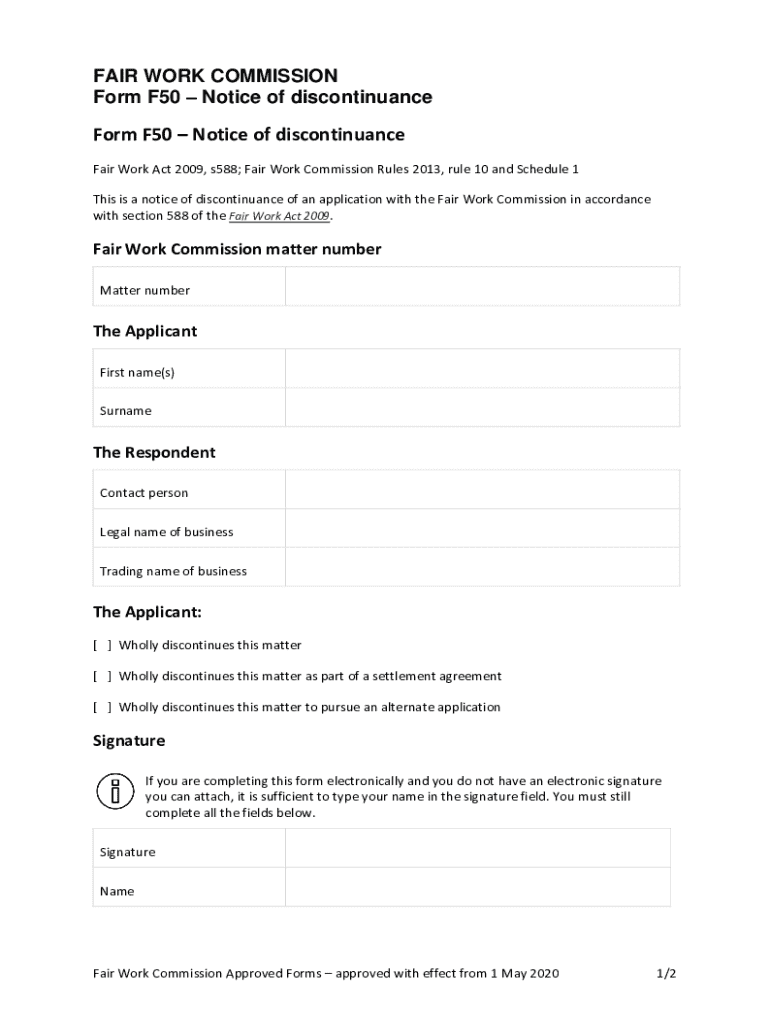 How to Fill in a Form F50 Discontinuance MJT Law YouTube