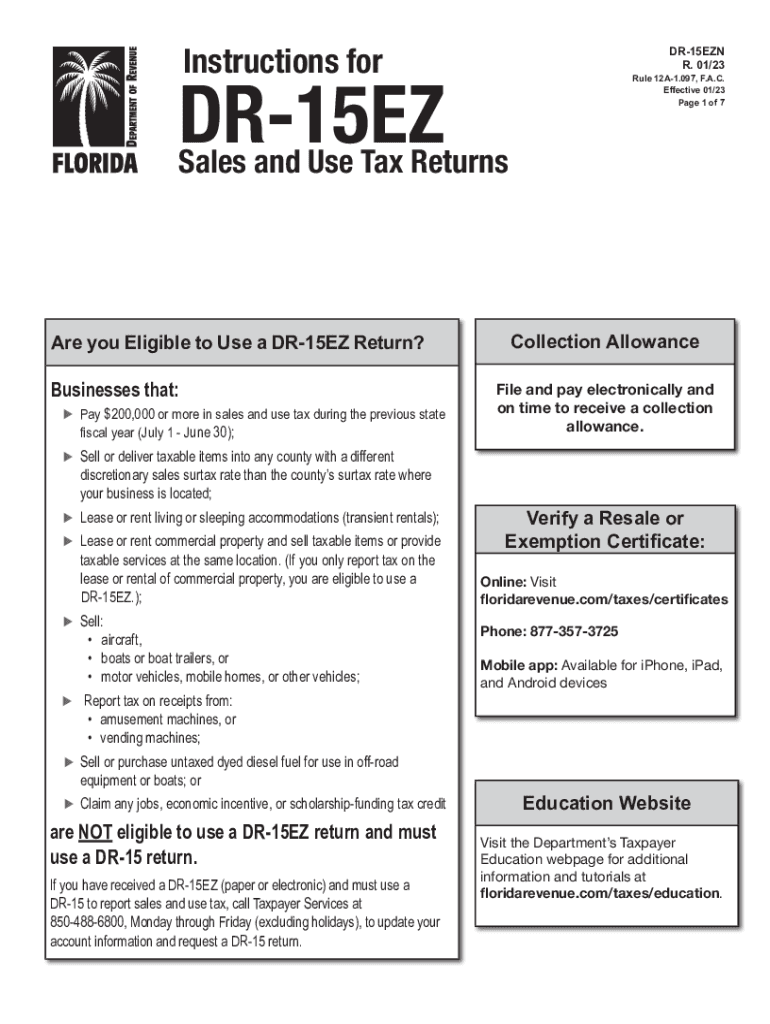  Dr15ez PDF Florida Department of Revenue 2023