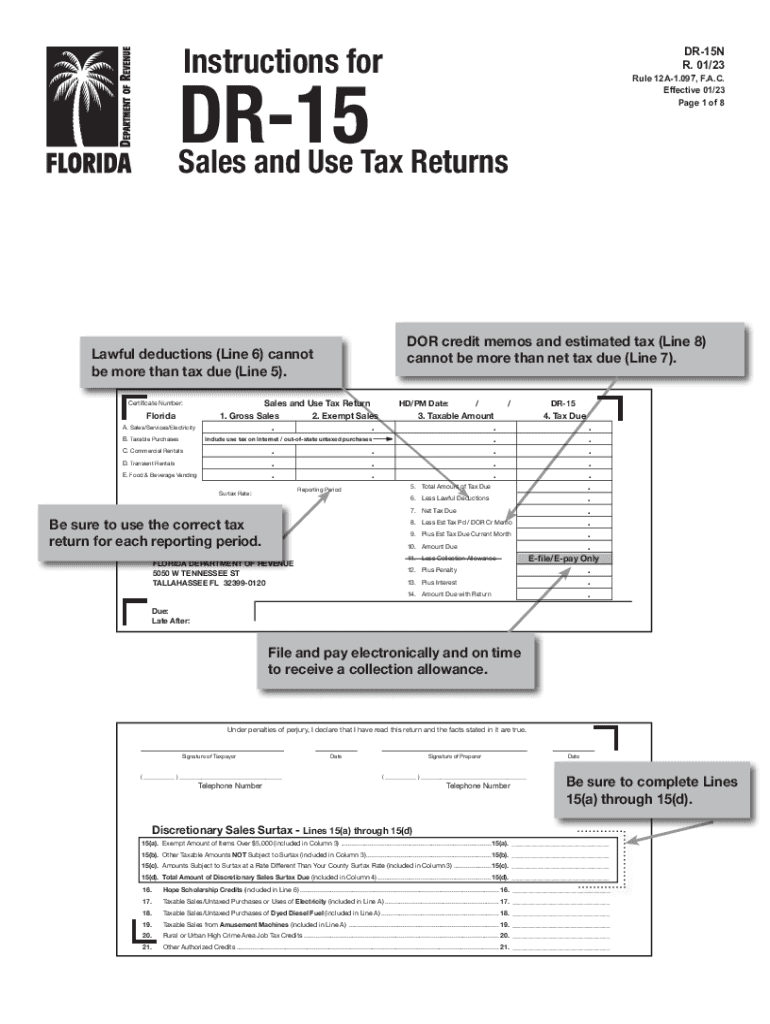 Florida Sales Tax 20232024 Form Fill Out and Sign Printable PDF