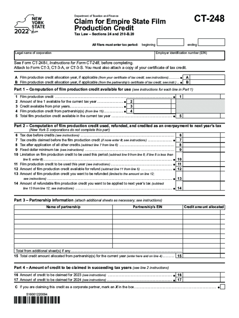  Instructions for Form it 248 Claim for Empire State Film 2022