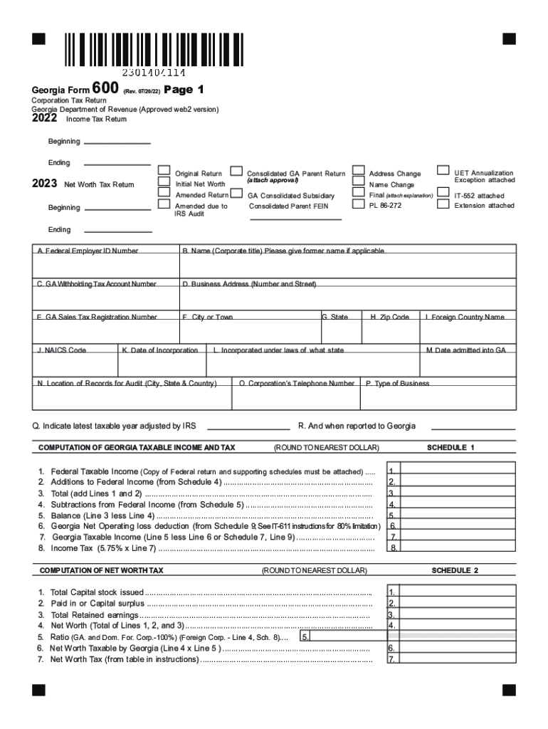  Corporation Tax Return 2022-2024