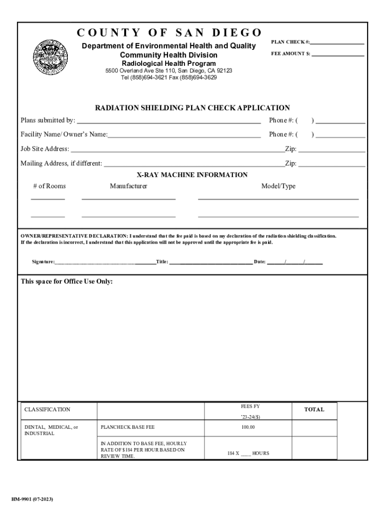 Plan Check County of San Diego  Form
