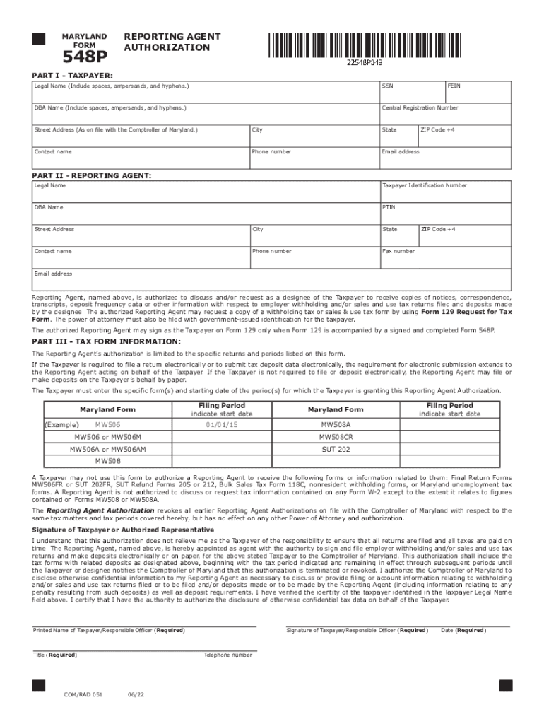  POWER of ATTORNEY Marylandtaxes Gov 2022-2024