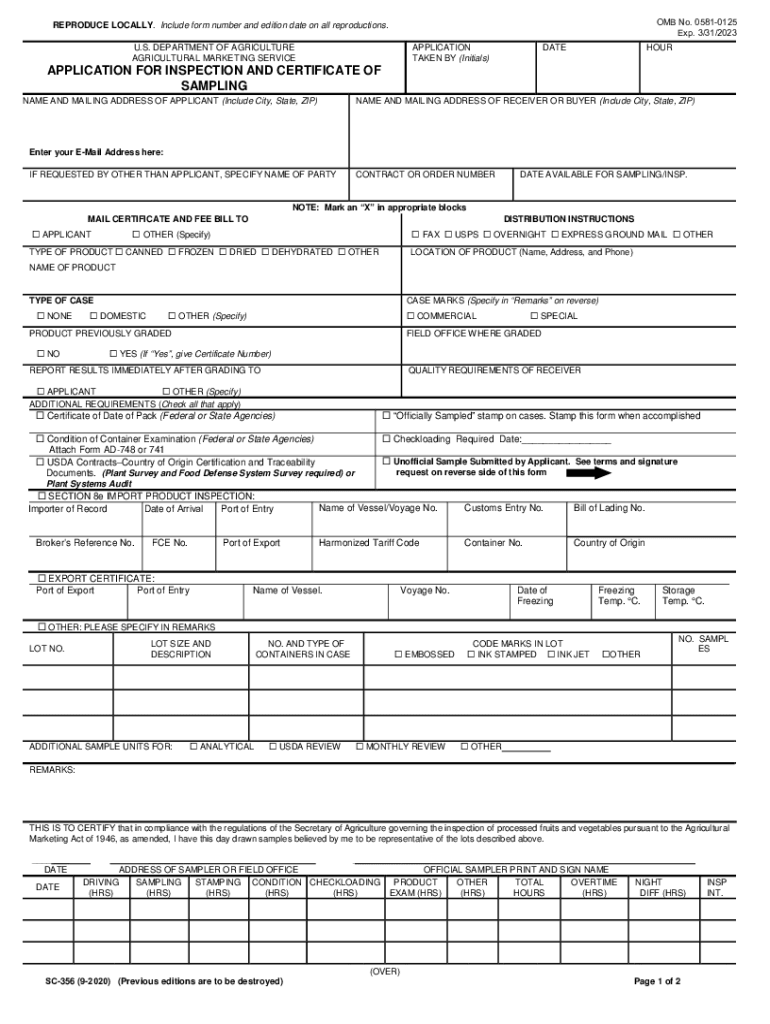 Form Inspection Sampling