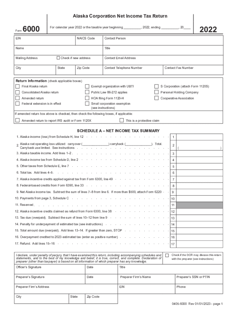  AK DoR 6000 Form 2022-2024