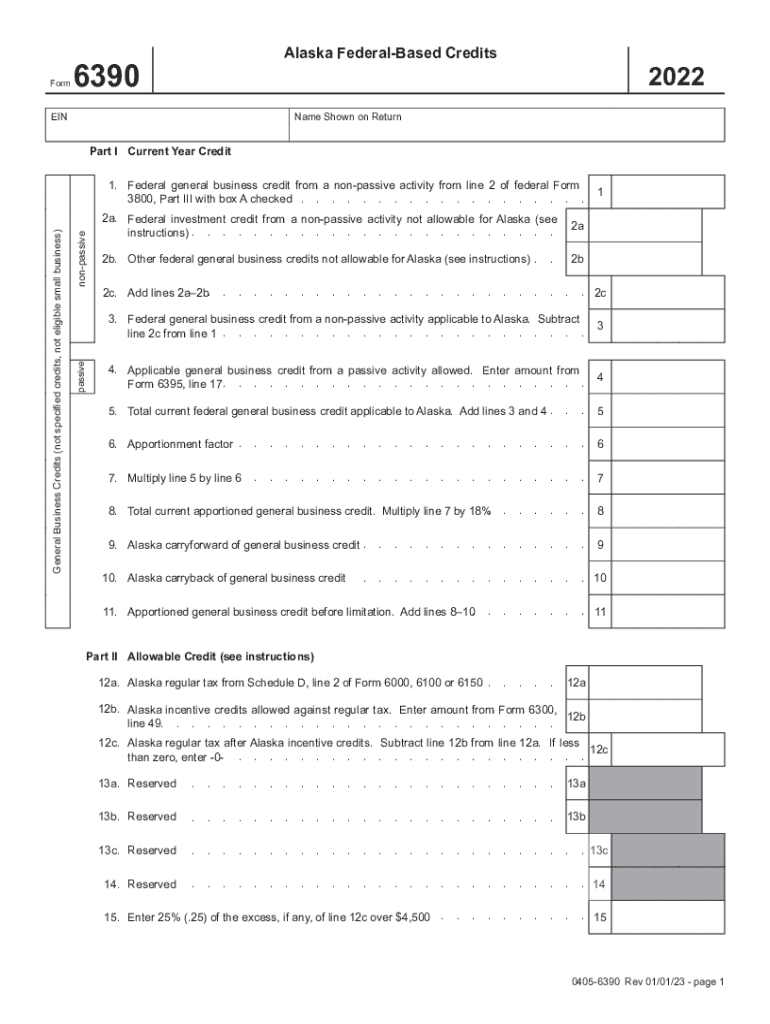  AK DoR 6390 Form 2022-2024