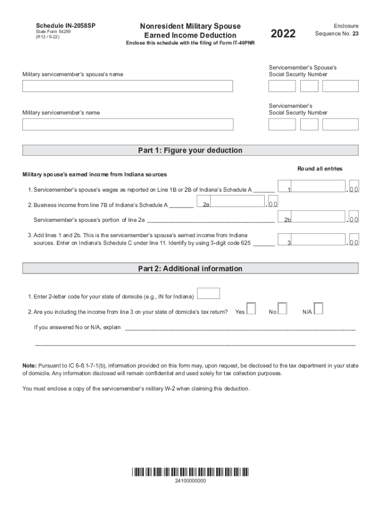  Military Personnel Information Request Individual Income 2022-2024