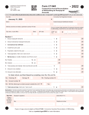 Ct 945 - Fill Out and Sign Printable PDF Template | signNow