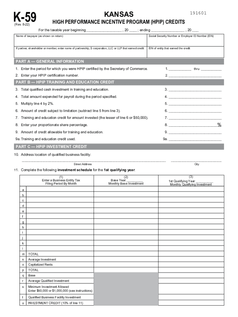  High Performance Incentive ProgramManufacturing Tax 2022-2024