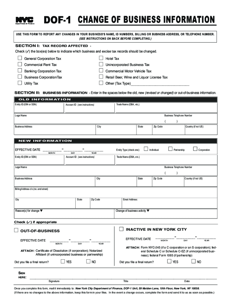  Form DTF 96 Report of Address Change for Business Tax 2022-2024