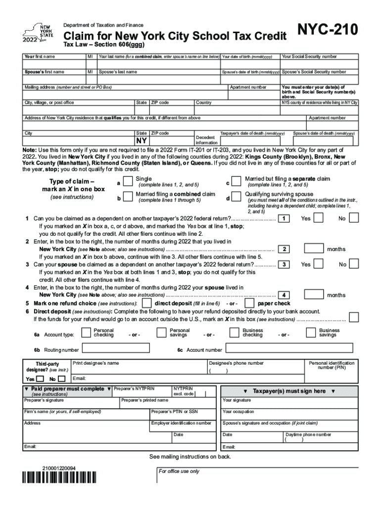  Tax Law Section 606ggg 2022