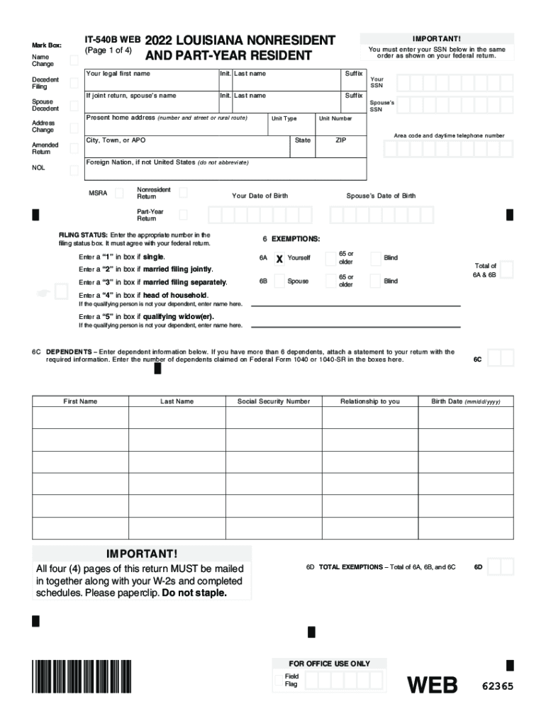  it 541i 116 Louisiana Department of Revenue 2022