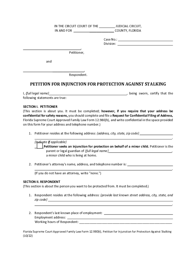  Florida Supreme Court Approved Family Law Form 12 980t 2022-2024