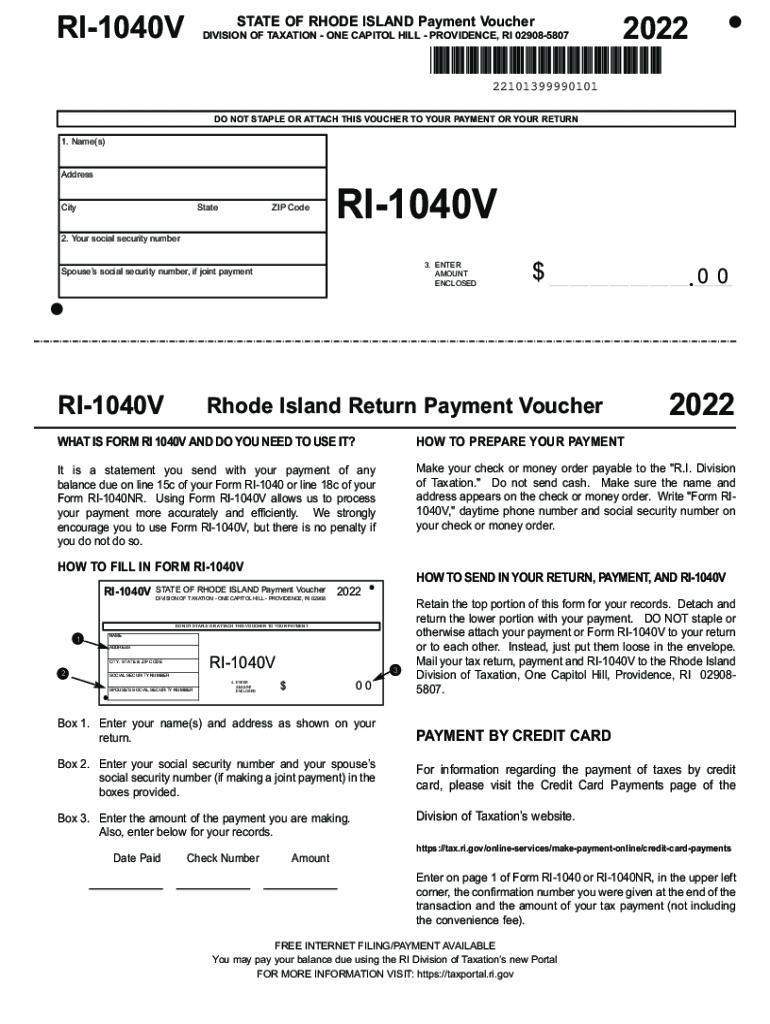 Your Rhode Taxation 20222024 Form Fill Out and Sign Printable PDF