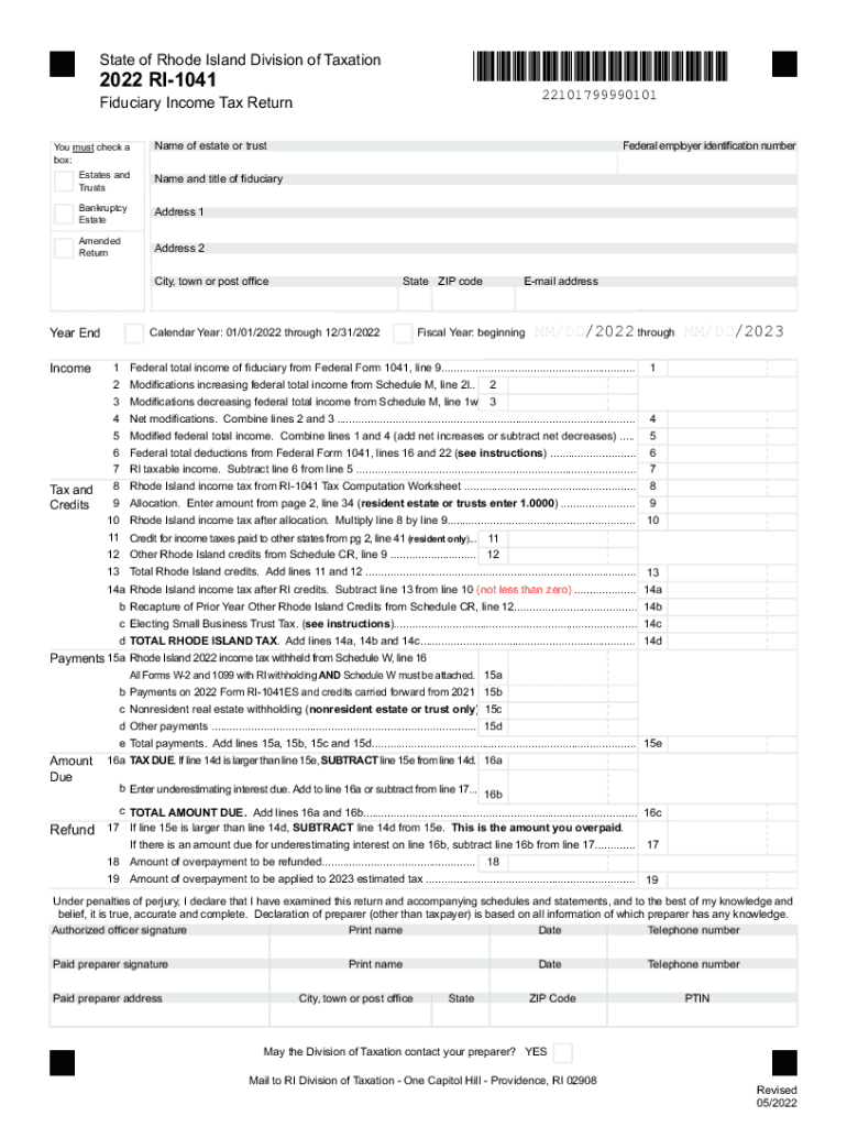  Fiduciary Income Tax Forms RI Division of Taxation RI Gov 2022-2024