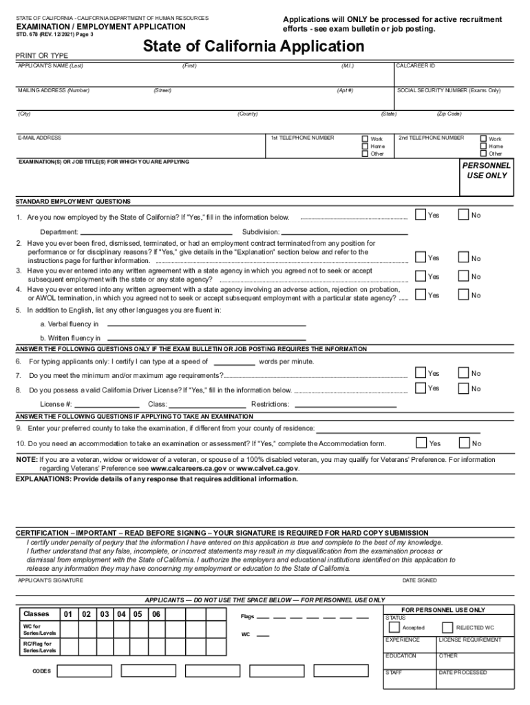  Standard State Application Form 678 AOL Search Results 2021-2024