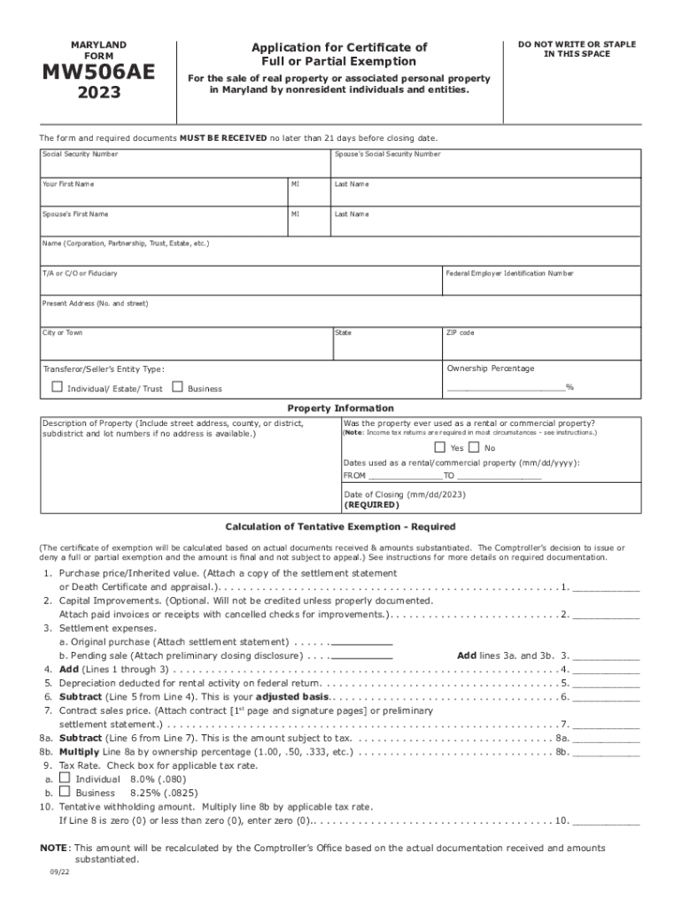 Sec 03 04 12 04 Certificate of Full or Partial Exemption  Form
