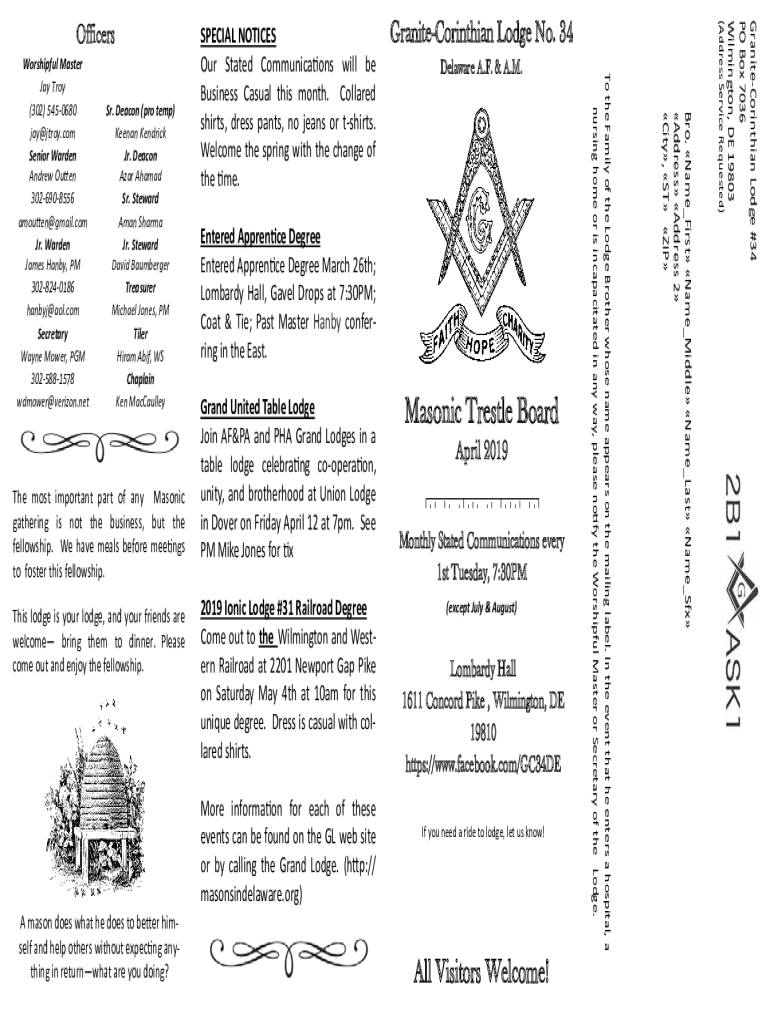  Trestle Board Template 2019-2024