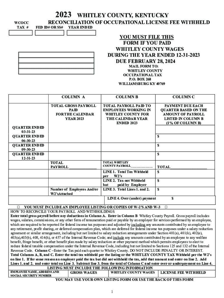  2023WCOCC TAX #WHITLEY COUNTY, KENTUCKYRECONCILIAT 2023-2024