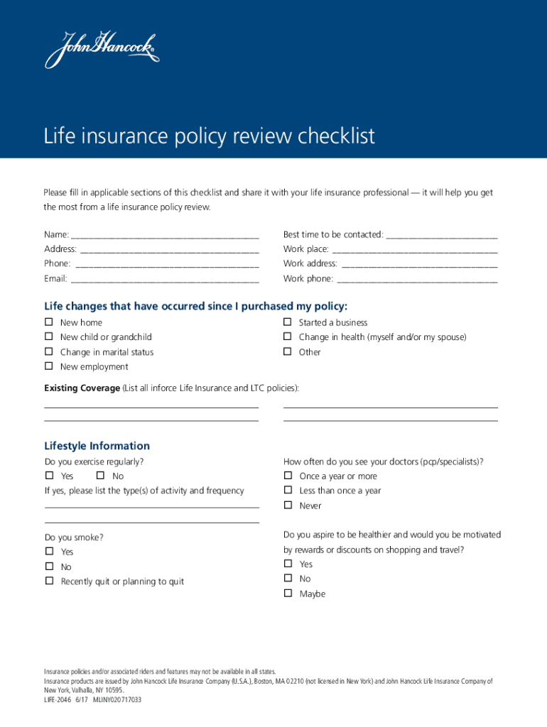  Description of Provisions for Graded Life Insurance 2017