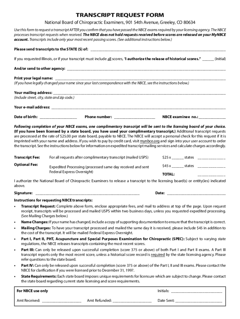  INSTRUCTION SHEET CHIROPRACTIC PHYSICIAN 2016-2024